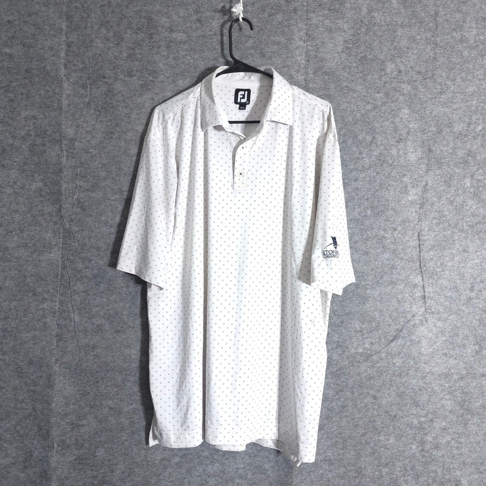 FootJoy Polo Shirt Mens XL Geometric Golf Stonebridge Country Club Performances